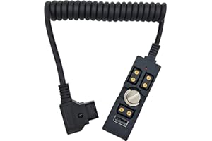 Chikoni D-tap Male to 3 Port Female Splitter Power Cable Hub Connector with USB and Indicator Light Suitable for Anton Bauer V-Mount ARRI RED Camera TILTA Steadicam IDX Battery, for D-Tap outputs