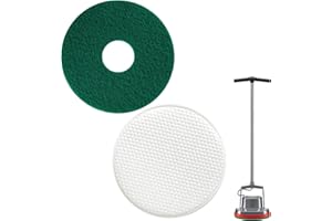 Potchen 2 Pack 12" Floor Machine Pads Compatible with Oreck Commercial 550MC 437.056 Orbiter Scrubber Machine, Microfiber Carpet Bonnet, Floor Buffer Pad for Deep Cleaning (Stripper & Bonnet)