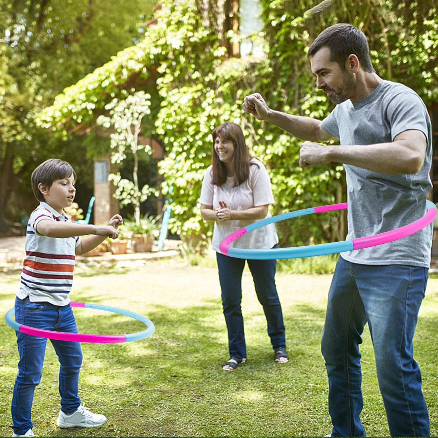 Kids Hoola Hoop Detachable & Size Adjustable, Professional Weighted Colorful Hoola Hoop,Premium Quality Professional Hula Rings for Kids,Toy Gifts,Gymnastics,Lose Weight,Adults Fitness,Girls,Boys: Toys & Games