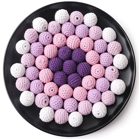 baby tete Gehäkelte Perlen Hhäkeln Hölzerne Runde Ball Stricken Teetheer 20mm/50pcs DIY Krankenpflege Schmuck Baby Dusche Ges