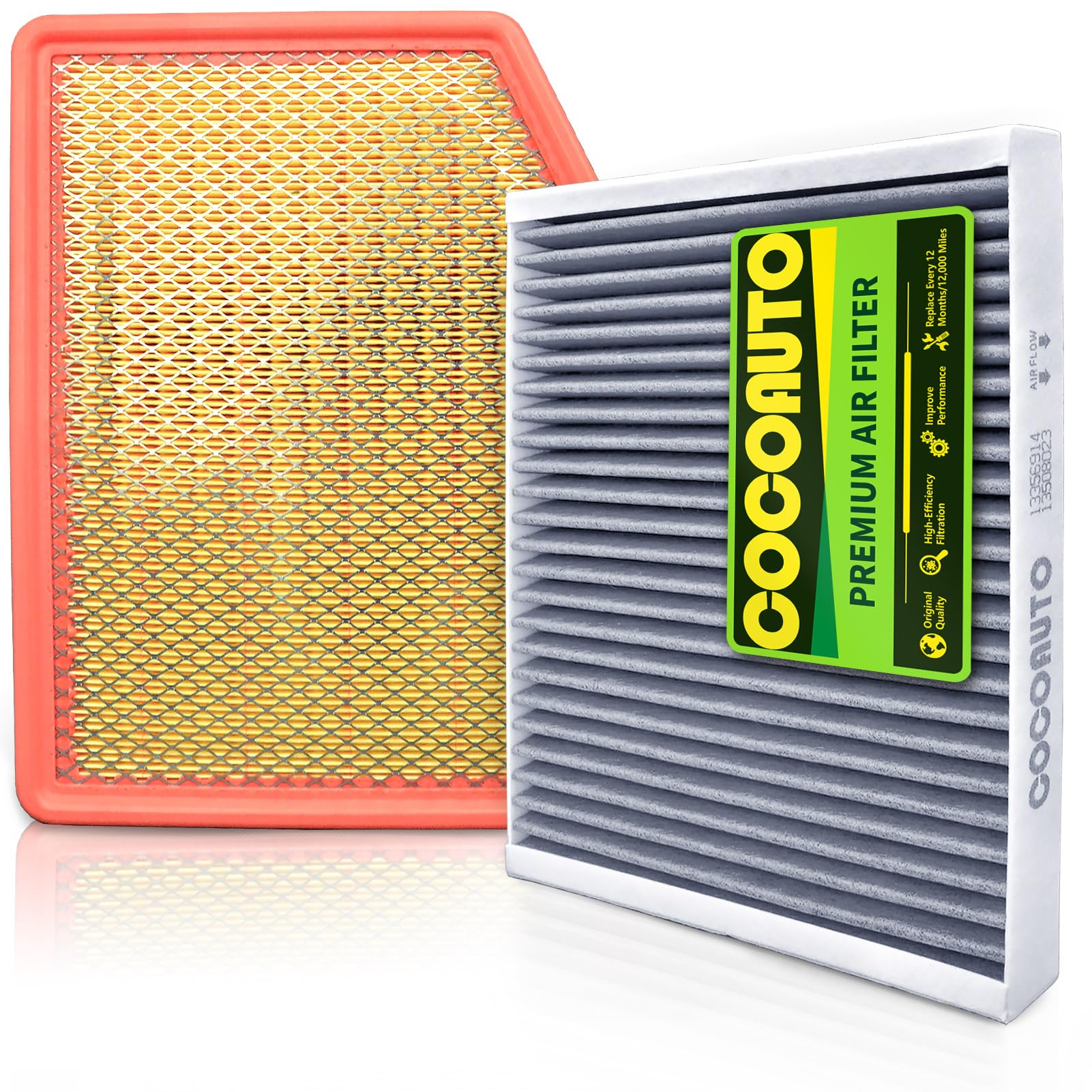 Photo 1 of COCOAUTO Engine & Cabin Air Filter Kit for Silverado 1500 2500 (2019-2025), Sierra (2019-2025), Tahoe Yukon Suburban 2021+, Replace A3244C 84121219 13508023 13356916, NOT for Diesel 6.6L