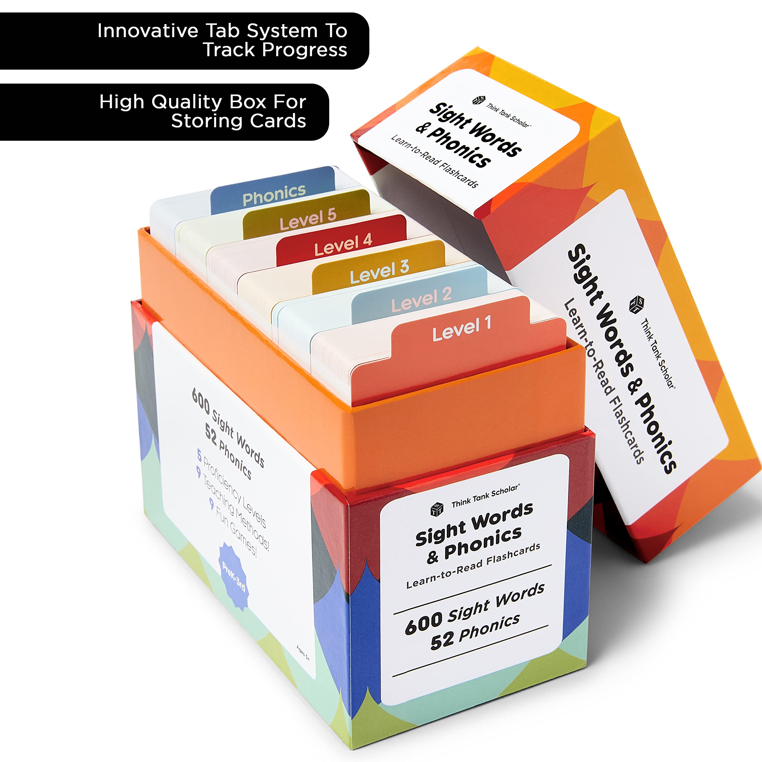 652 Sight Words Phonics + 180 Preschool Bundle Flash Cards, Learn to Read: CVC Blends, Short/Long Vowel Sounds, Dolch & Fry High Frequency Site Words + Games