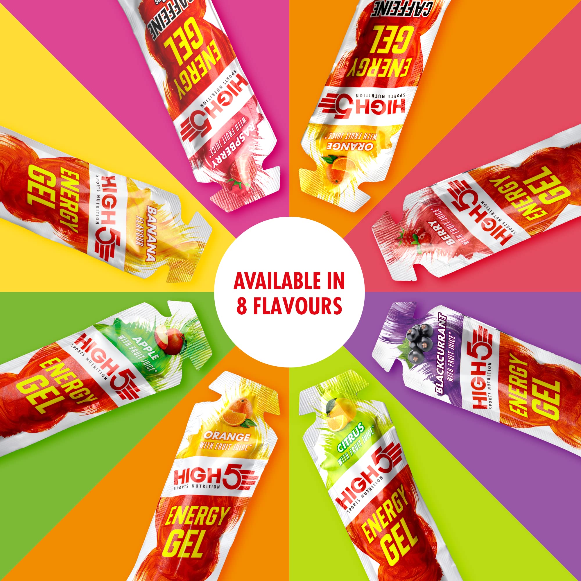 High 5 Energy Gel - 20 x 38g Sachet- Juicy Orange