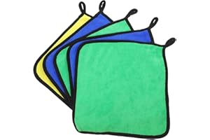 Beavorty 5pcs Microfiber Billiard Cue Towels 25x25cm 400g/m² Pool Cue Cleaner Cloths for Snooker Shaft