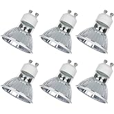 OHLECTRIC MR16 Halogen Reflector Bulb GU10 Base (6-Pack) 50 Watt 38&deg; Flood | 2000-hour lifespan with cover guard, ANSI FMW compatible for ceiling and track fixtures, Programmable Upon Request