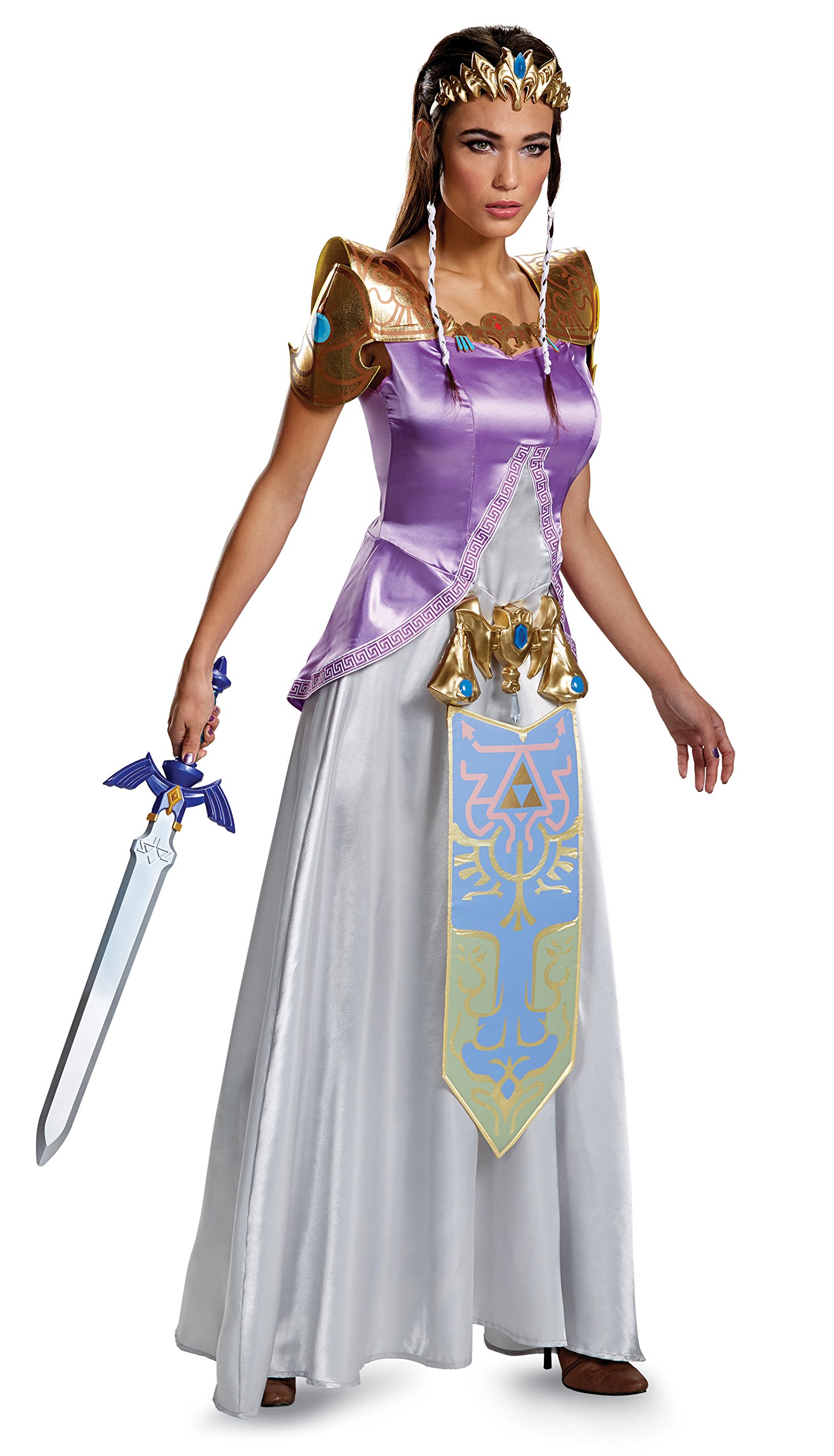 Photo 1 of Women's Deluxe Princess Zelda Costume Dress | Adult Zelda Cosplay Costume | Video Game Character Costume XL Multi