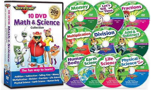 Homework Dvd 10 DVD Math & Science Collection by Rock 'N Learn (Addition ...