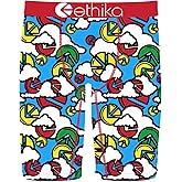 Ethika Men’s Boxer Brief, Knee Length, 4-Way Stretch Performance Underwear with Graphic Prints – Cartoon