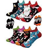 Coume 8 Pairs Funny Mushroom Socks for Women Novelty Cotton Ankle Socks Groovy Gift for Mushroom Lovers