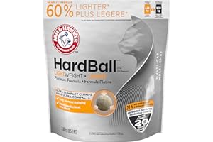 ARM & HAMMER Hardball Clumping Litter, Platinum Formula, Lightweight, Easy No-Mess Scooping, 3.86 KG