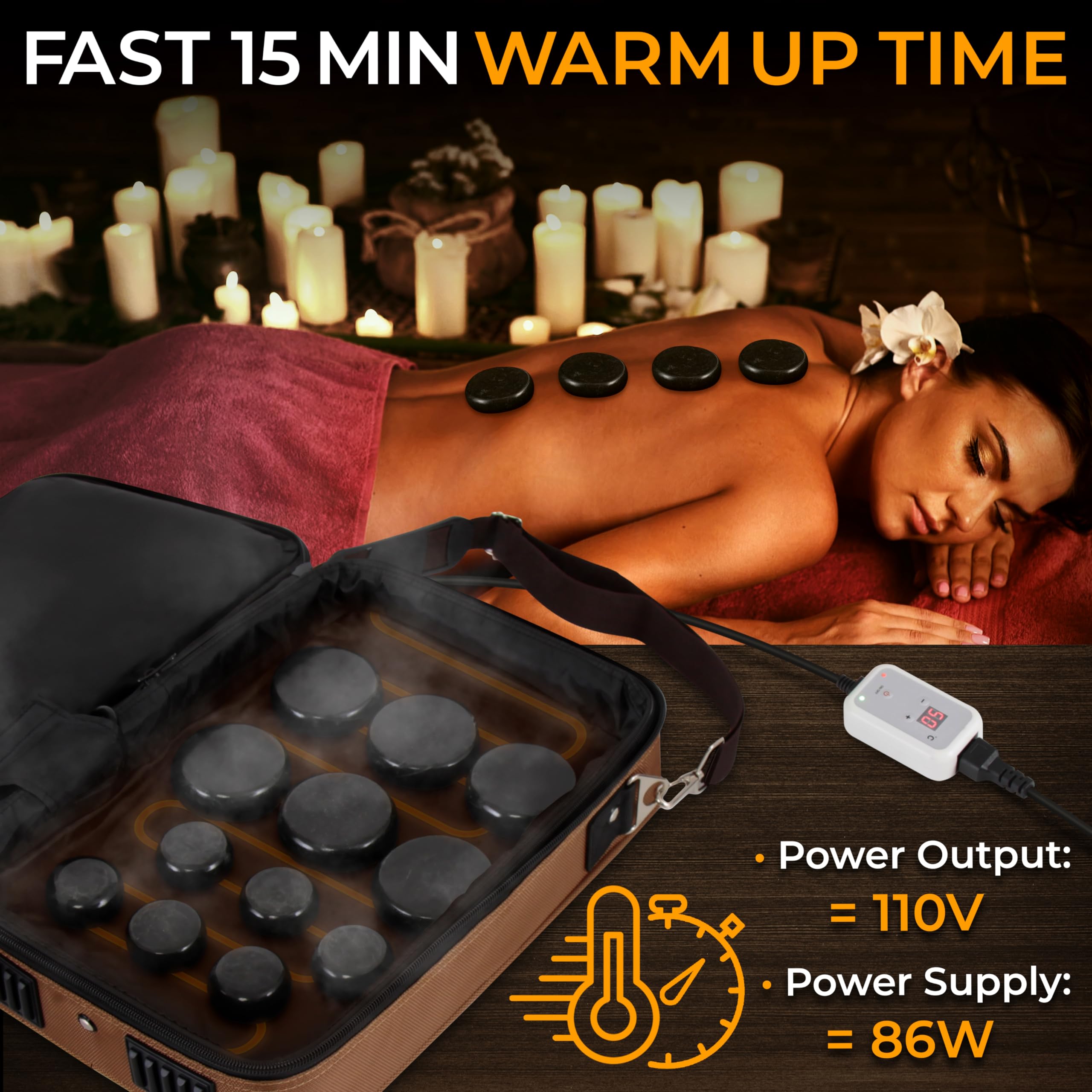 Hot Stones Massager Set