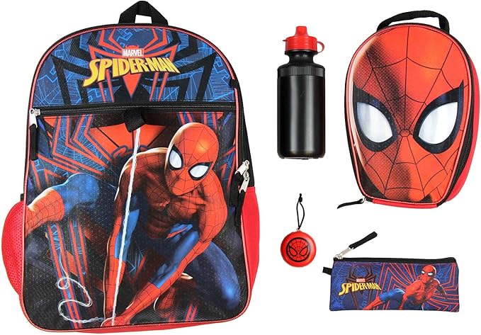 spiderman backpack with lunch box