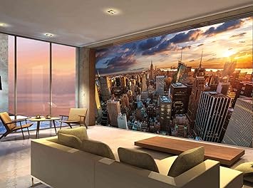 New York City Building Skyline Manhattan Photo Wallpaper Mural Bedroom Deco
