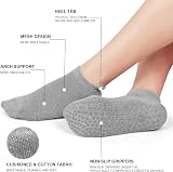 Toes Home 4 Pairs Grip Yoga Socks Non Slip Pilates Barre Ankle Socks view 3