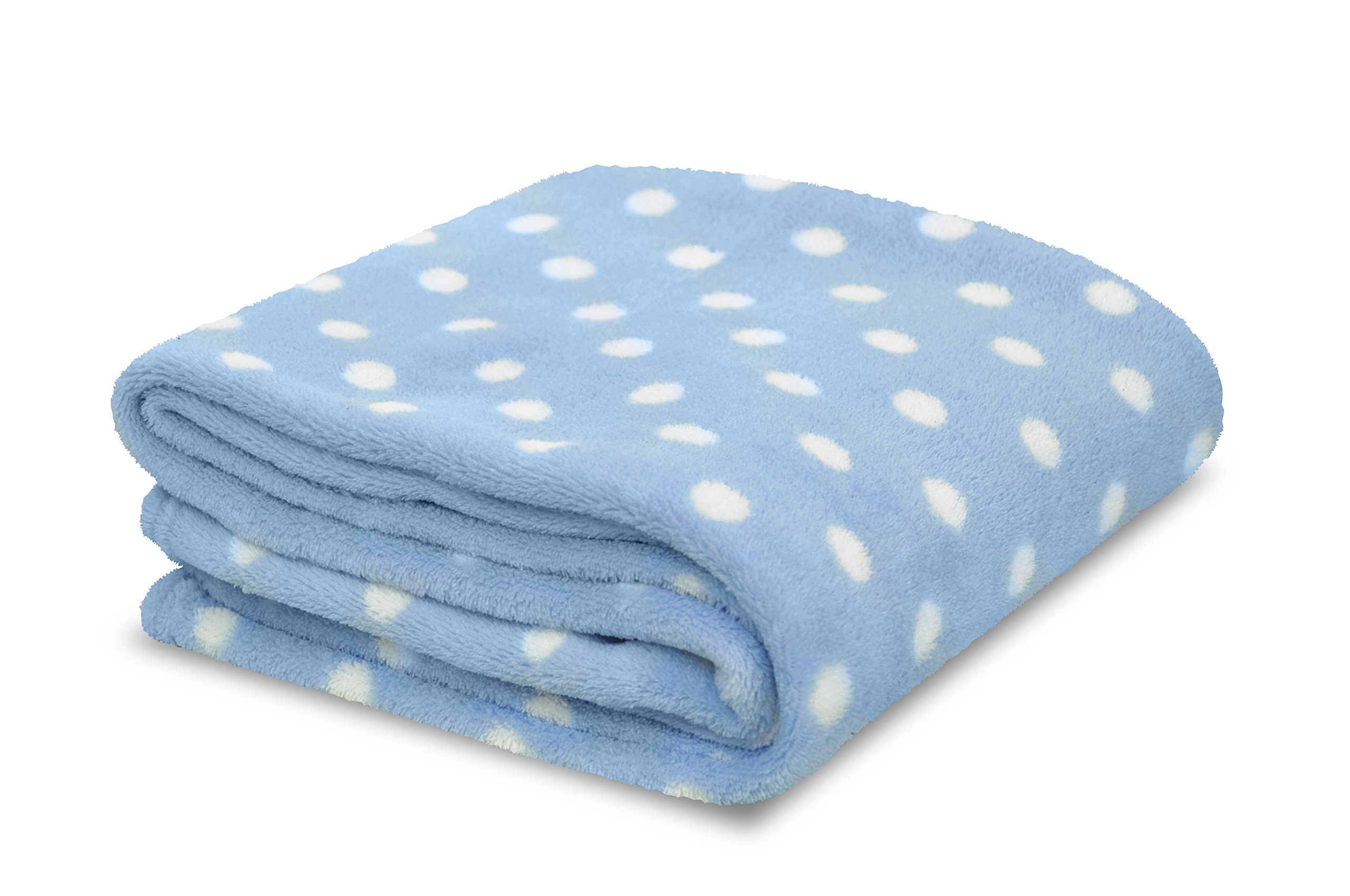 Hudson Baby Striped Chenille Blanket, Blue Baby