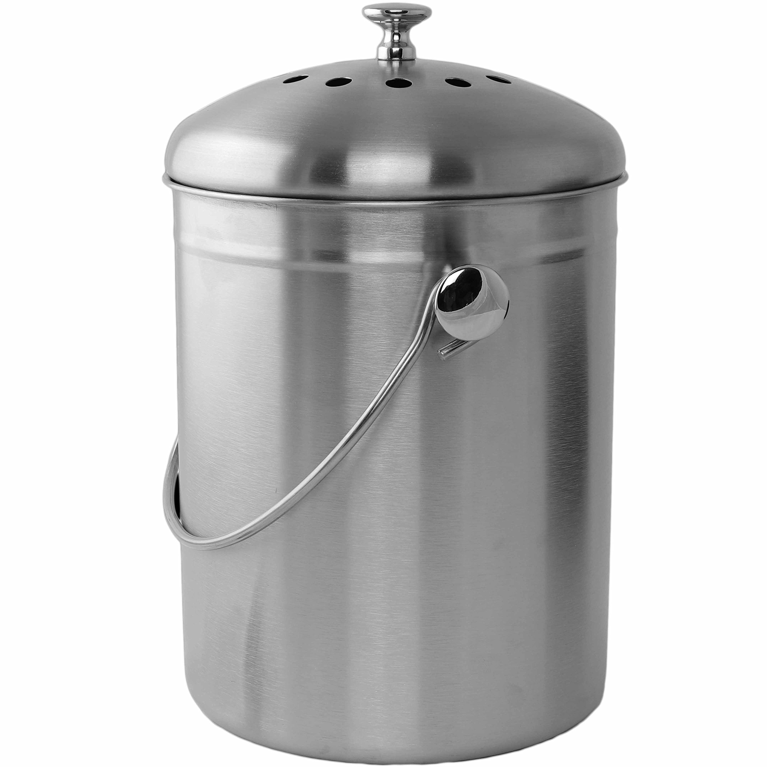 Introducing Compostizer Stainless Steel 1.3 Gal Kitchen Compost Bin Kit, Unique 16463793861 eBay