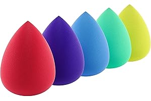 Zenda Naturals Makeup Sponge - Set of 5 Beauty Blender Sponges, Applicator for Face Powder, Foundation, Liquid Cosmetics, Cream, Primer - Egg-Shape Blending Wedges for Flawless Techniques