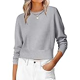 ANRABESS Women’s Long Sleeve Sweaters Cropped Crew Neck Business Casual Light Weight Sweater Tops Fall Fashion Clothes 2025