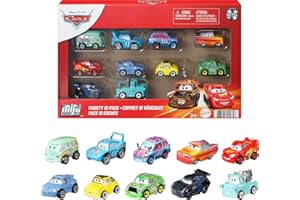 Mattel Disney Pixar Cars Mini Racers 10-Pack, Collectible Set with 10 Toy Vehicles, Fan-Favorite Characters