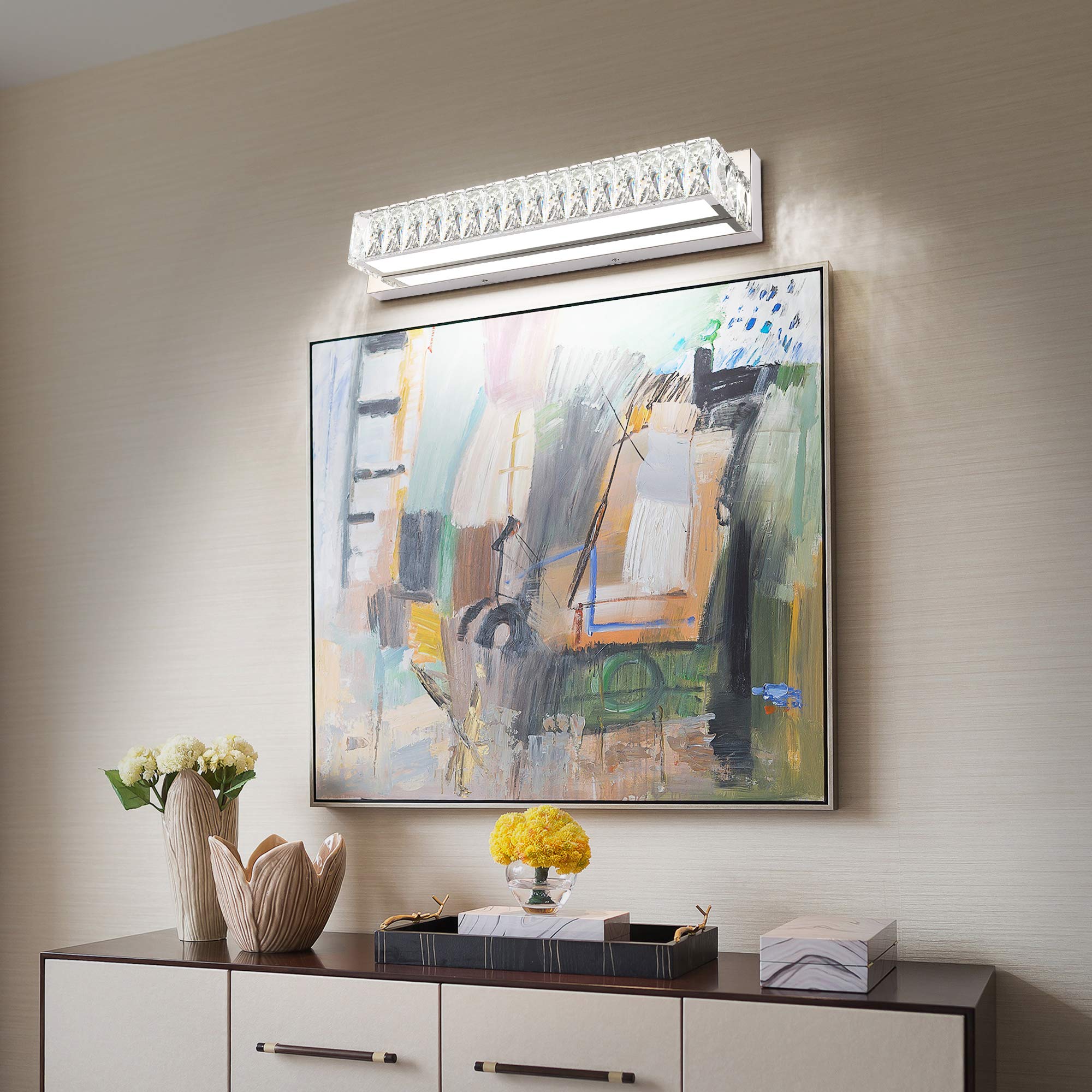 ZUZITO Crystal Bathroom Vanity Lighting Fixtures 7500 Modern LED Vanity