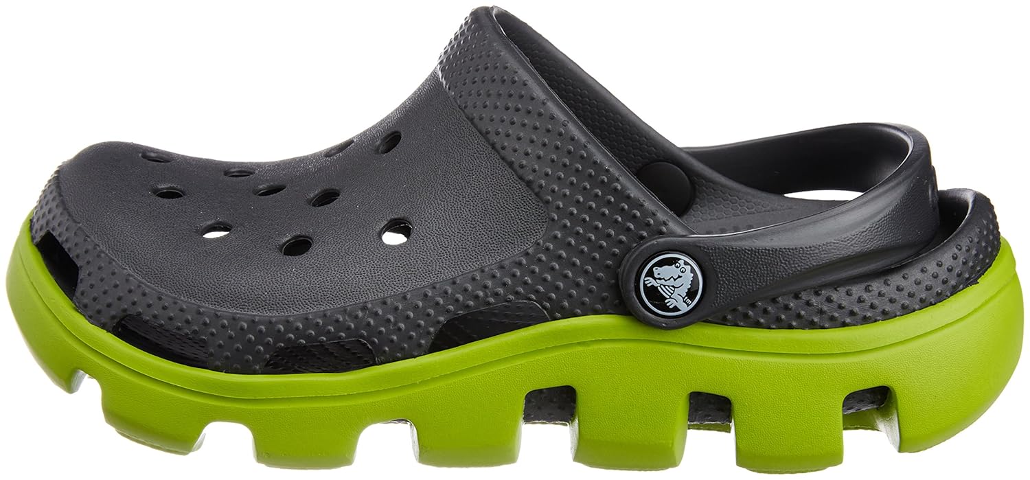 crocs unisex duet sport canary and cerulean blue rubber clogs and mules