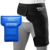 LotFancy Hip Brace for Women and Men with Hot Cold Pack, Hip Ice Pack Wrap | Compression Wrap After Replacement Surgery, Pain Relief for Sciatica, Arthritis, Bursitis, Hamstring, Groin, Thigh Injuries
