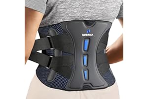 NEENCA Lower Back Brace for Lower Back Pain Relief, Medical Grade Lumbar Support Belt for Women Men, Herniated Disc,Lumbar Strain,Sciatica, Scoliosis (Black, Large)
