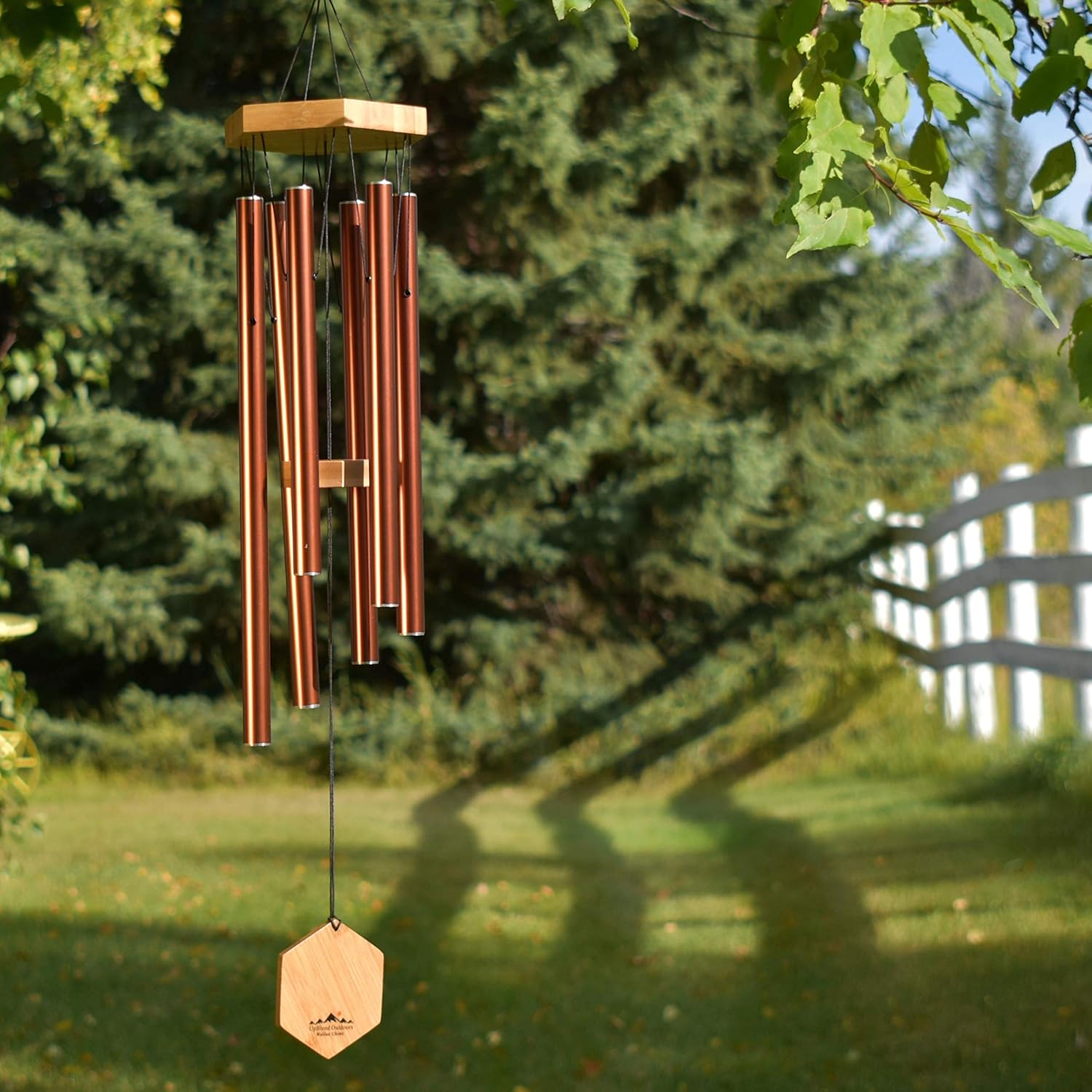 WIND CHIMES FOR PEOPLE WHO LIKE THEIR NEIGHBORS, Soothing Melodic Tones & Solidly Constructed Bamboo/Aluminum Chime, Great as a Quality Gift or to keep for Your own Patio, Porch, Garden, or Backyard. : Garden & Outdoor