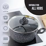 Blackmoor Classic 24cm Stock Pot 5L Non-Stick Induction Lids Glass view 3