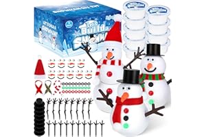 Lot de 9 décorations de Noël en argile pour enfants, kit de bricolage de bonhomme de neige, pâte à modeler, cadeau de Noël d'