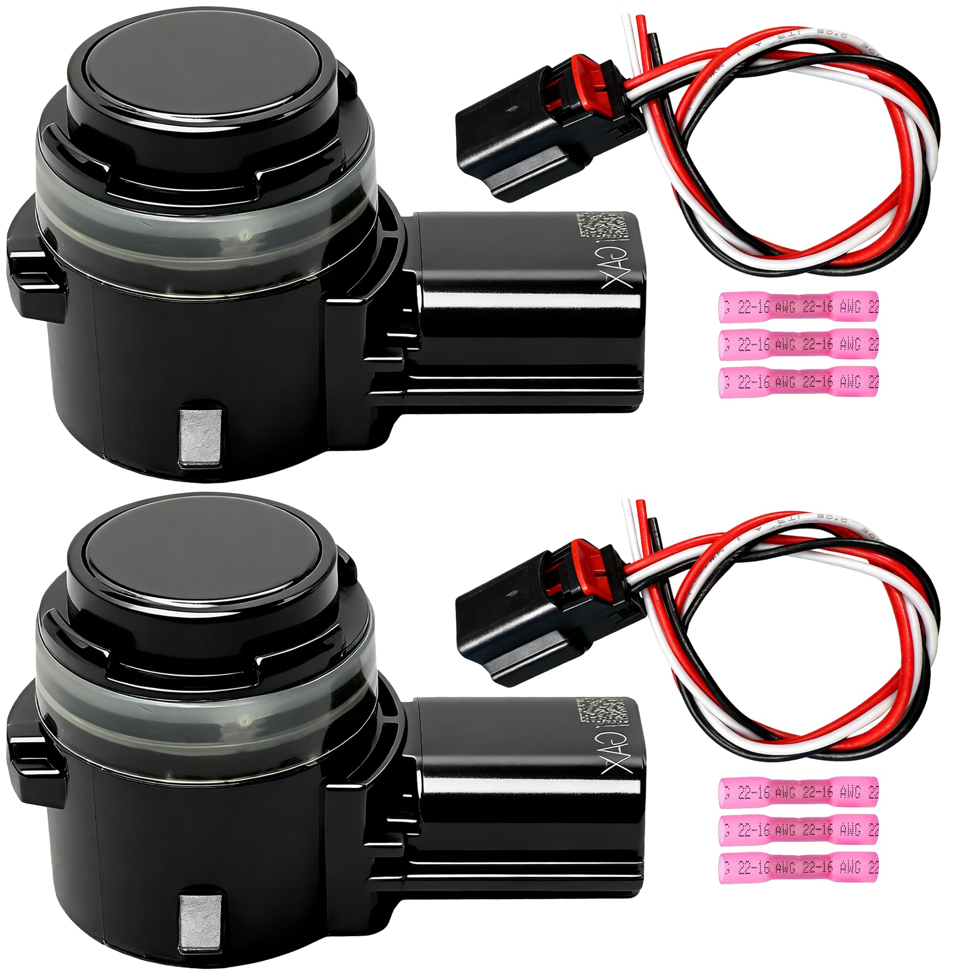 Photo 1 of 2 Pcs Parking Assist Sensor(Contains 2 Connector Harnesses) - Replaces HU5Z15K859AAN PPS108 - Compatible with Ford Edge/Explorer/Expedition & Lincoln Navigator (2018-2023 Models)