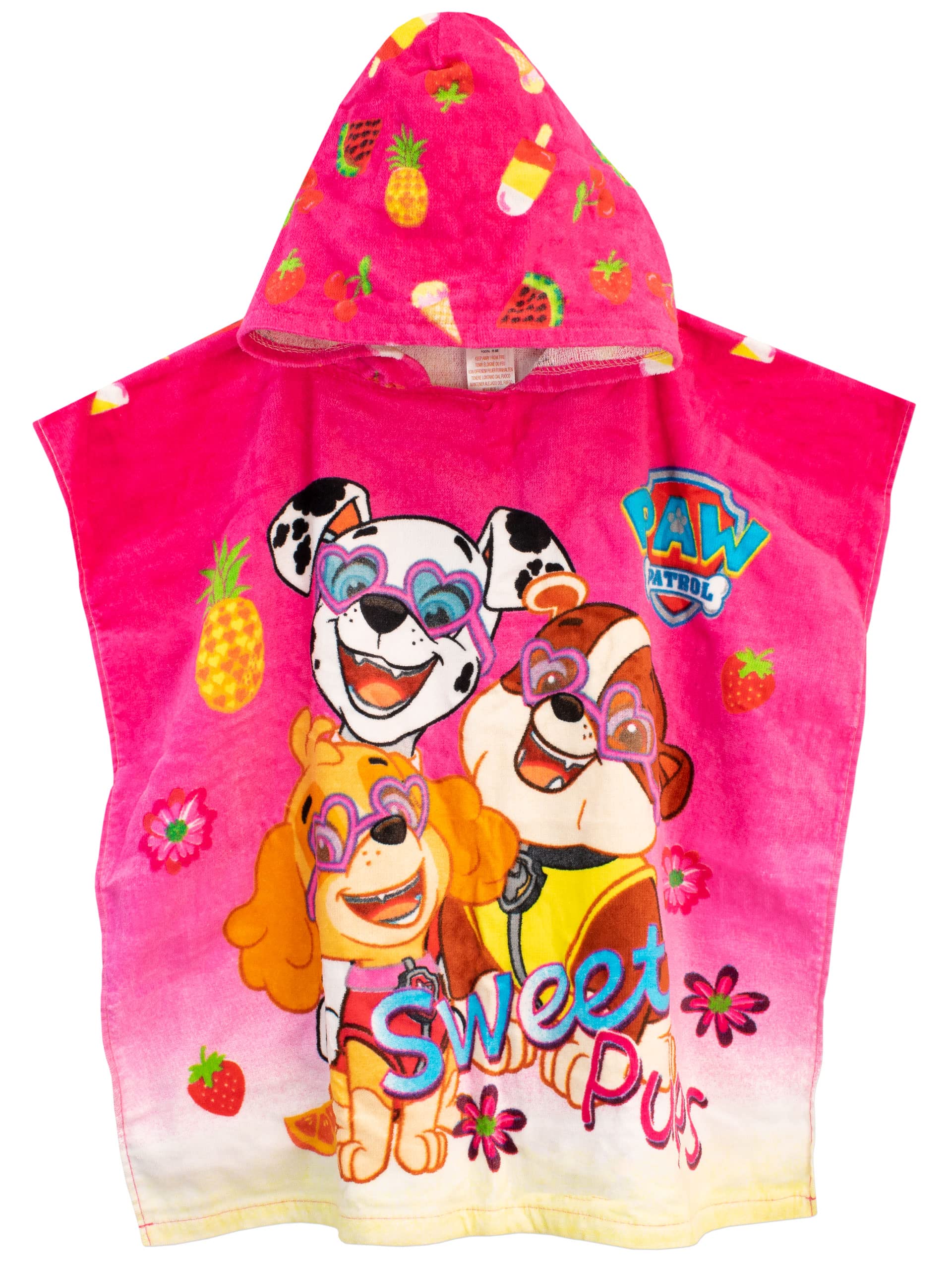 Paw Patrol Girls Hooded Towel Poncho One Size