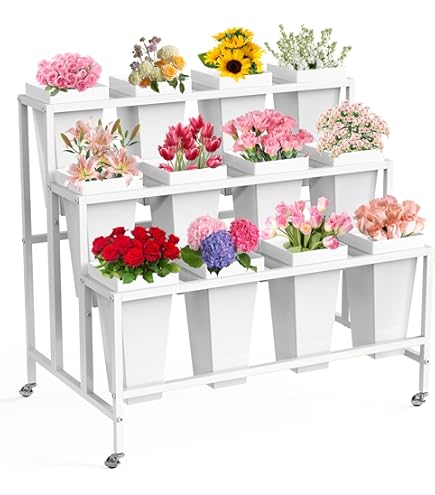 Amazon.com: FKKPRVAX Flower Display Stand with 12pcs Bucket,Heavy