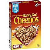 CHEERIOS Naturally Flavoured Honey Nut Cereal Box, Made with Real Honey, Whole Grain is the First Ingredient, 430 Grams Packa