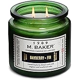 Colonial Candle Bayberry Fir Scented Jar Candle | 2-Wick Natural Soy Blend Wax Candle for Home | Relaxing Aromatherapy Candle Infused with Essential Oils | M. Baker Apothecary Glass Jar Candle