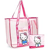 Get Trend Tote Bag for Women Teens Mesh Beach Bag Travel Bags with Small Pouch