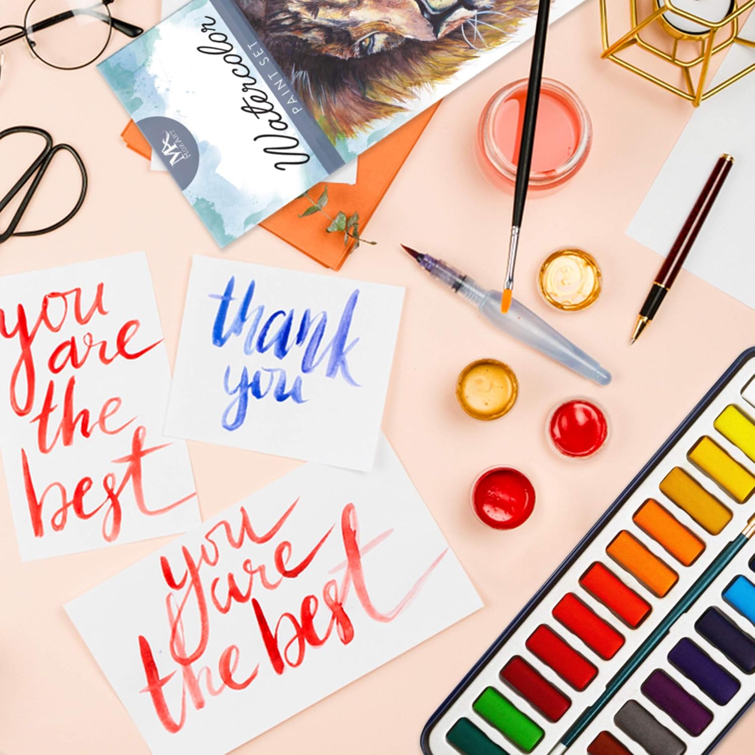 Mozart Watercolour Paint Essential Set, 24 Vibrant Colours, Lightweight and Portable - Image 5
