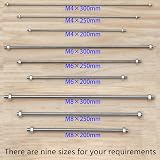 DDHOMIN 4 PCS M6 x 200mm Full Threaded Rods & 8 Hex Nuts, Stainless Steel view 6