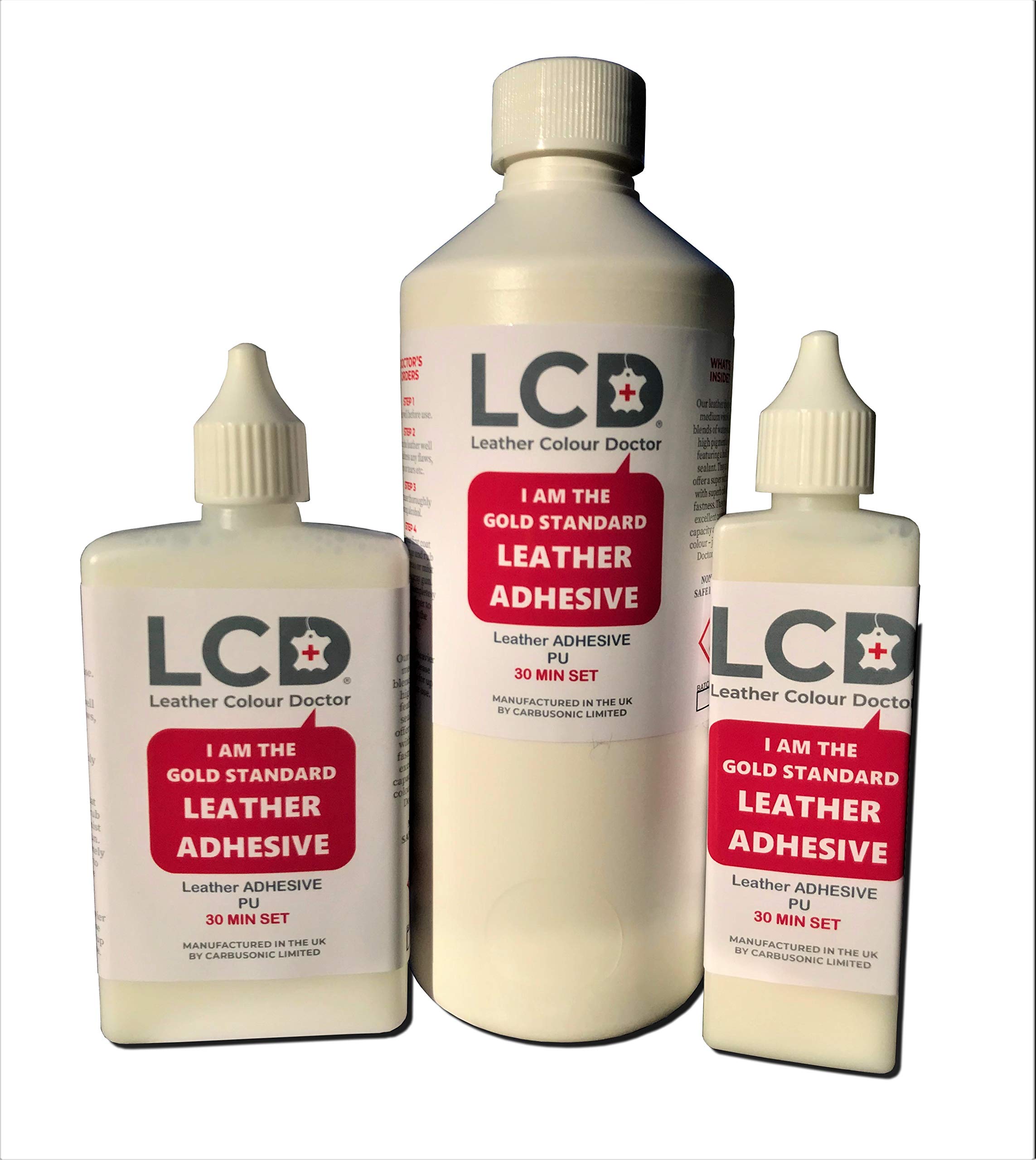 Leather glue - water based adhesive quick drying flexible for Leather repair, crafts & restoration. Liquid adhesive Poly Acrylic strong bonding formula. 250 ml