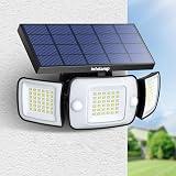intelamp Solar Security Light Outdoor 108 LED 1200LM 3 Adjustable Heads
