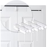 (4- Pack) - Safety Innovations Bi-fold Door Lock - Closet Protection Child and Pet Proof Bi-fold Door Lock - Tool-Free Installation - Unbreakable Clear Polycarbonate - for 1 3/8" Thick Wood Doors