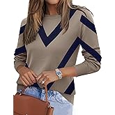 Zeagoo Womens 2026 Fall Sweaters Long Sleeve Tops Classic Crew Neck Pullover Sweaters Loose Dressy Casual Basic Clothes