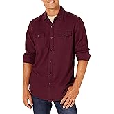 Amazon Essentials Men's Regular-Fit Long-Sleeve Two-Pocket Flannel Shirt