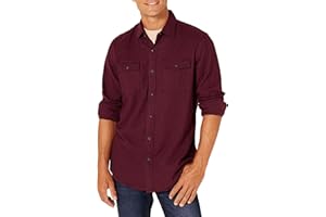 Amazon Essentials Men's Regular-Fit Long-Sleeve Two-Pocket Flannel Shirt - Discontinued Colors