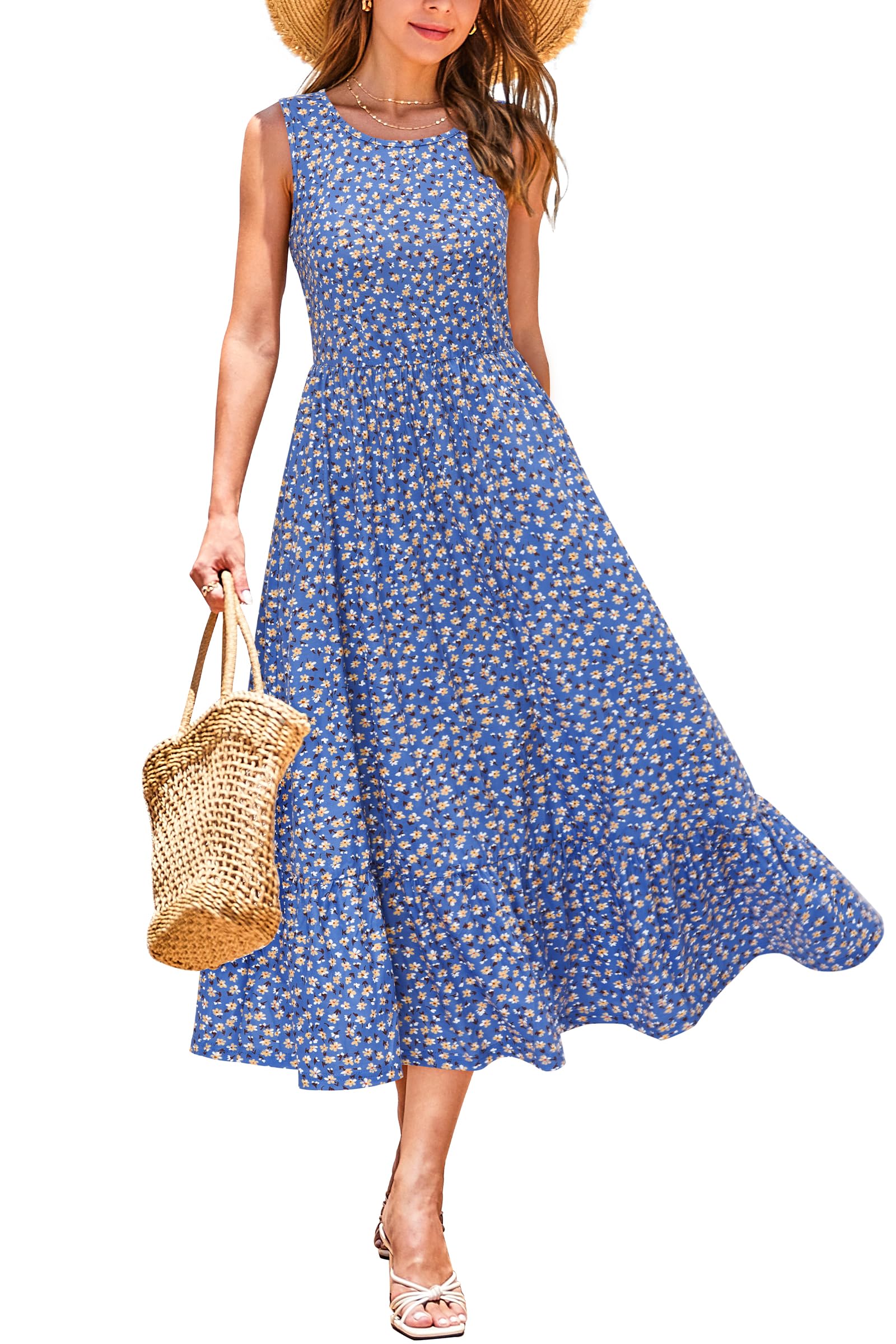 STYLEWORD Womens Summer Dresses Casual Sleeveless