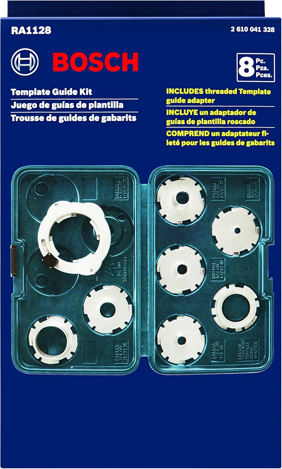 Bosch 8-Piece Router Template Guide Set RA1128: Home Improvement