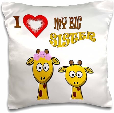 Amazon Com 3drose Pc 218204 1 I Love My Big Sister Two Giraffes