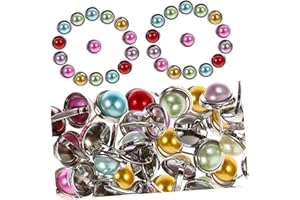 LOLIPPYY Lot de 100 attaches parisiennes colorées en alliage pour loisirs créatifs et loisirs créatifs