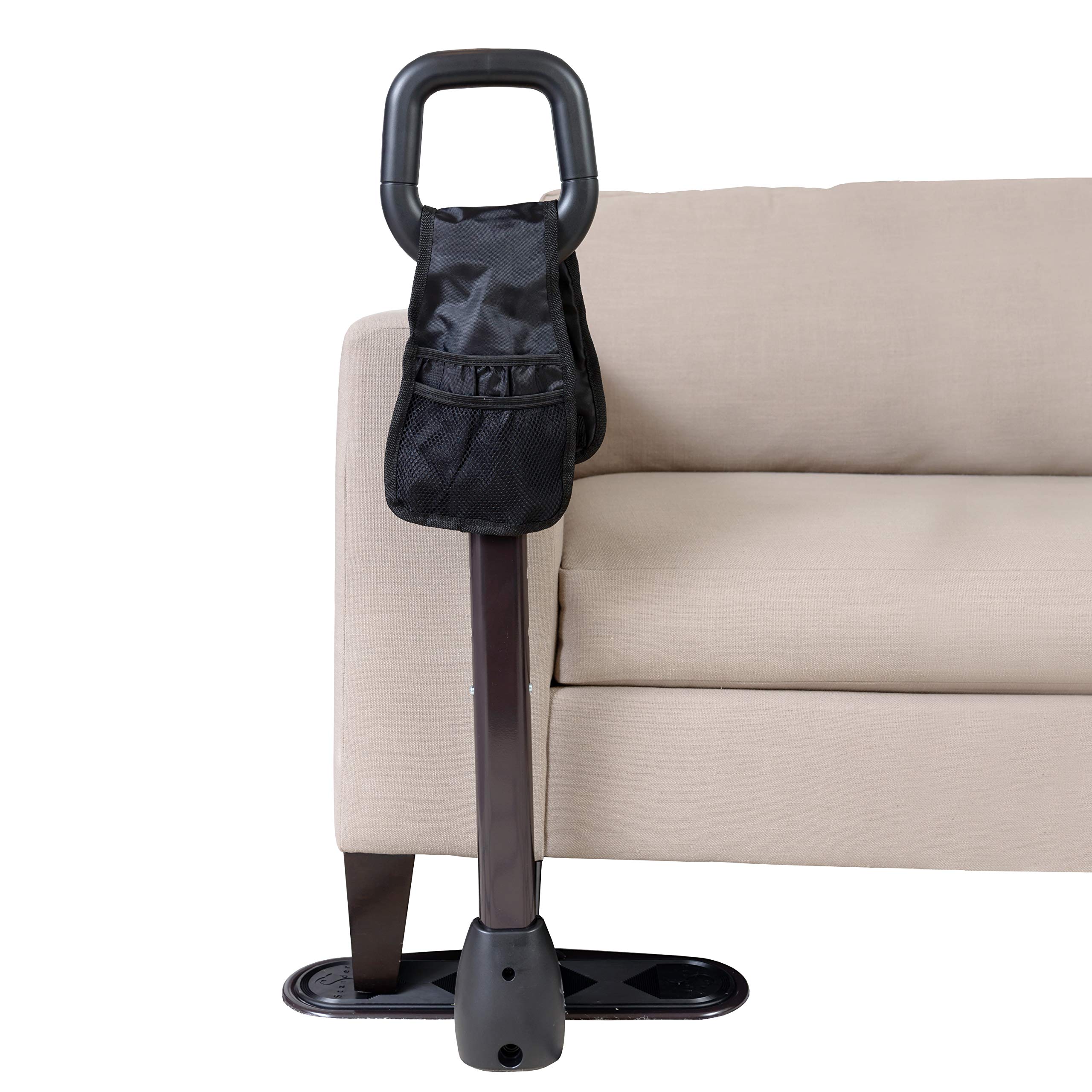 Stander CouchCane - Ergonomic Safety Support Handle + Adjustable Living Room Standing Aid for Chair Couch & Lift Chair + Organizer Pouch (Eligible for VAT Relief in the UK)