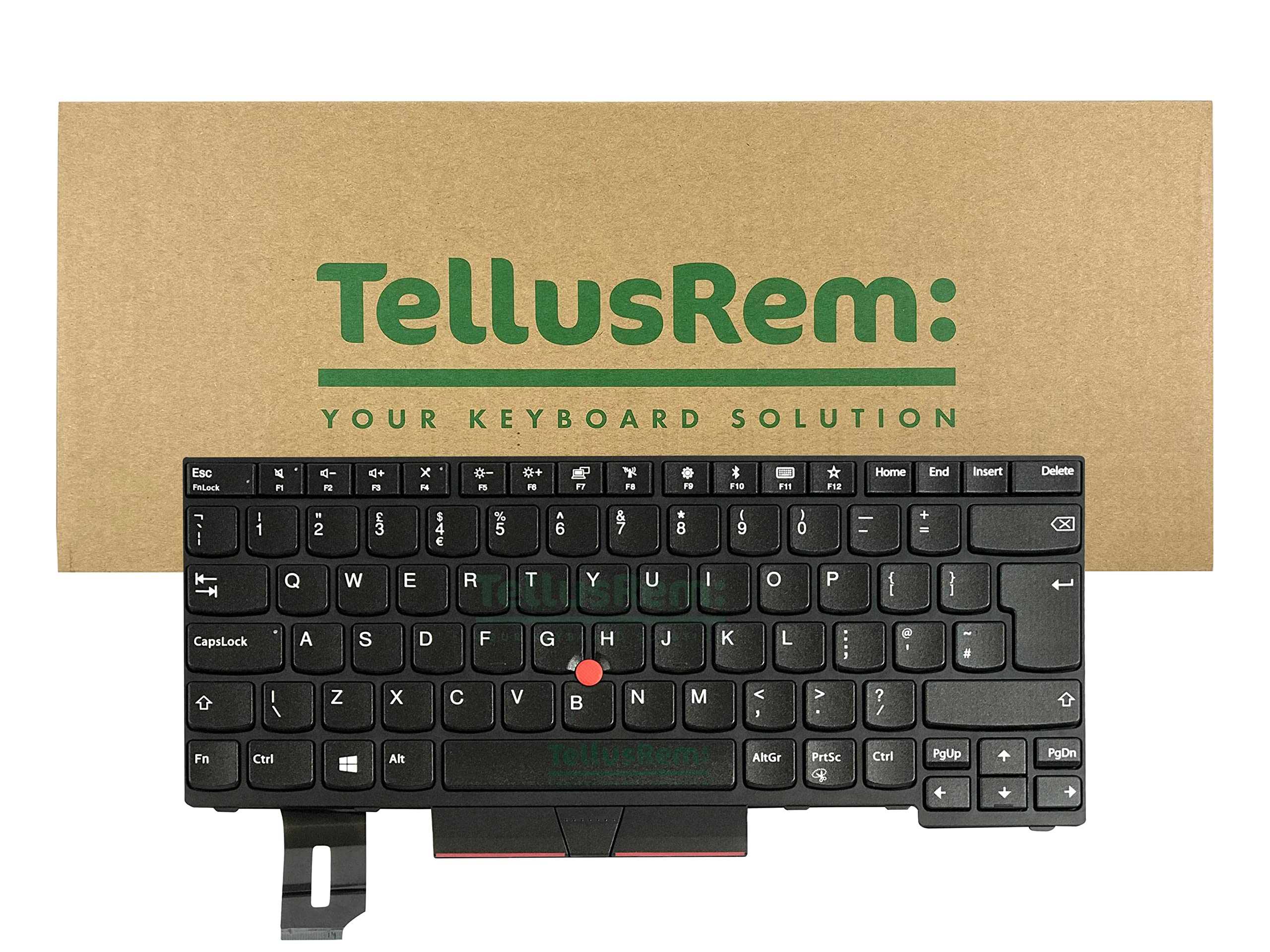 replacement Lenovo T480s Regular black - UK non-backlit keyboard for Lenovo Thinkpad T480s, T490, E490, L480, L490, L380, L390, L380 Yoga, L390 Yoga, E490, E480